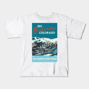 Breckenridge Vintage Ski Poster Kids T-Shirt